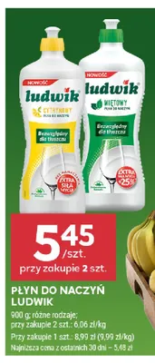 Płyn do naczyń cytrynowy Ludwik promocja w Stokrotka