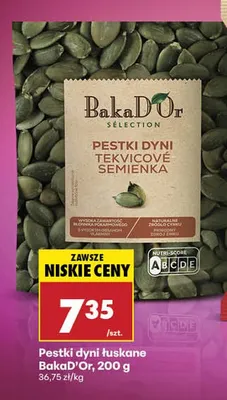 Pestki dyni łuskane BakaD'Or promocja w Biedronka