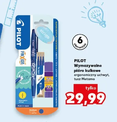 Zestaw wymazywalne pióro kulkowe Pilot Frixion 6 elementów promocja w Kaufland