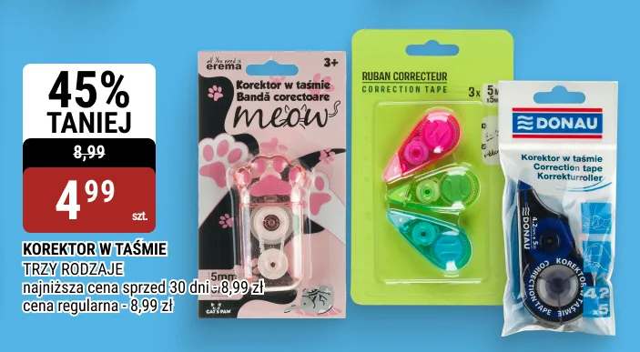 Korektor w taśmie Erema Meow promocja w bi1