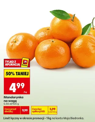 Mandarynka na wagę promocja w Biedronka