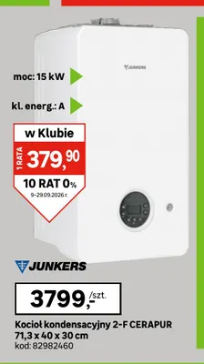 Kocioł kondensacyjny 2-F Cerapur 71,3x40x30 cm Junkers promocja w Leroy Merlin