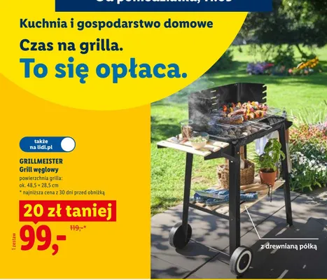 Grill węglowy Grillmeister promocja w Lidl