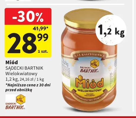 Miód wielokwiatowy Sądecki Bartnik promocja w Intermarche