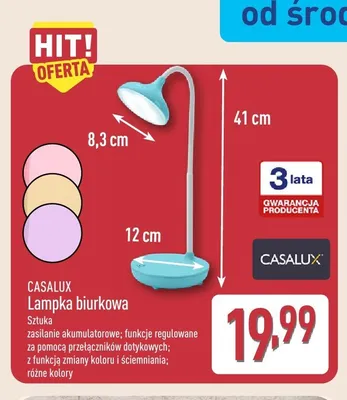 Lampka biurkowa CASALUX promocja w Aldi