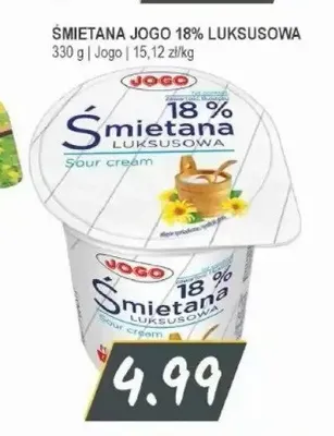 Śmietana Jogo 18% Luksusowa promocja w Słoneczko