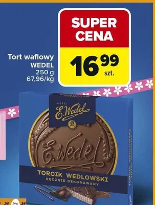 Torcik waflowy ręcznie dekorowany promocja w Carrefour Market