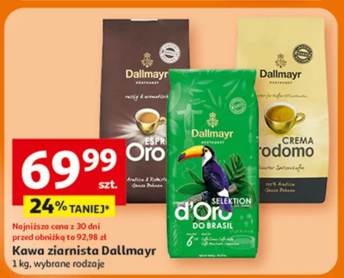 Kawa ziarnista Dallmayr promocja w Auchan