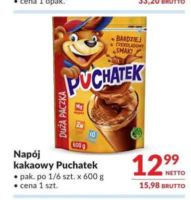 Napój kakaowy Puchatek promocja w Makro