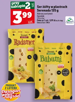 Ser żółty w plastrach Radamer Serenada promocja w TOPAZ