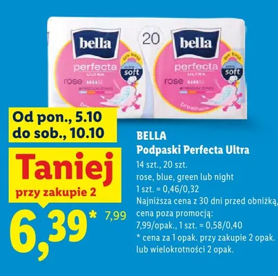 Podpaski Bella Perfecta Ultra Green promocja w Lidl