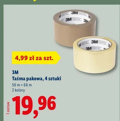 Taśma pakowa, 4 sztuki promocja w Lidl