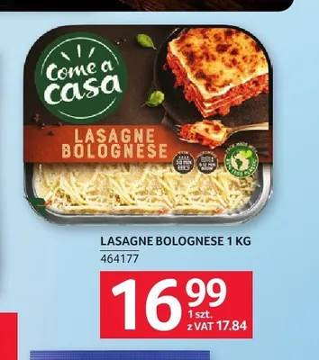 Lasagne Bolognese Come a Casa promocja w Selgros