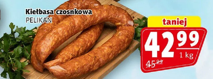 Kiełbasa czosnkowa promocja w Prim Market