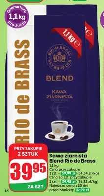 Kawa ziarnista Blend Rio de Brass promocja w Dino