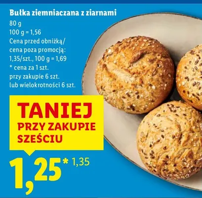 Bułka ziemniaczana z ziarnami promocja w Lidl