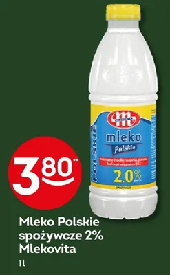 Mleko polskie spożywcze 2% promocja w Żabka