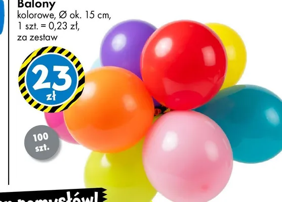 Balony kolorowe Ø ok. 15 cm promocja w Tedi