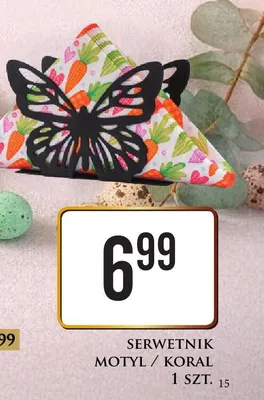 Serwetnik motyl / koral Dino promocja w Dino
