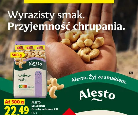 Orzechy nerkowca XXL Alesto Selection promocja w Lidl