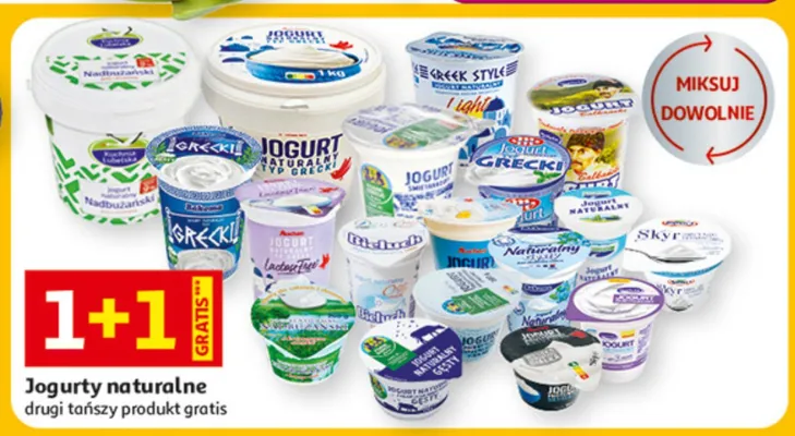 Jogurty naturalne promocja w Auchan