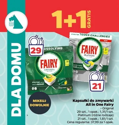 Kapsułki do zmywarki All in One Original lub Platinum promocja w Netto