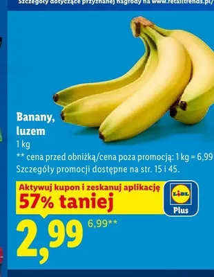 Banany luzem promocja w Lidl