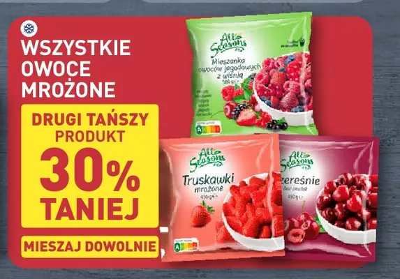 Czereśnie mrożone bez pestek All Seasons promocja w Aldi