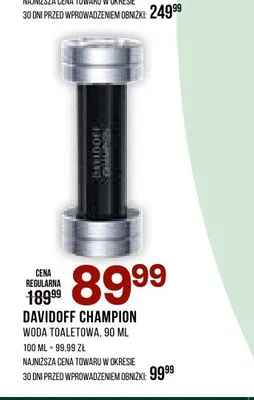 Woda toaletowa Davidoff Champion promocja w Drogerie Natura