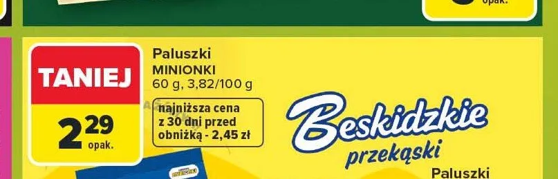 Paluszki Beskidzkie Minionki promocja w Carrefour Market