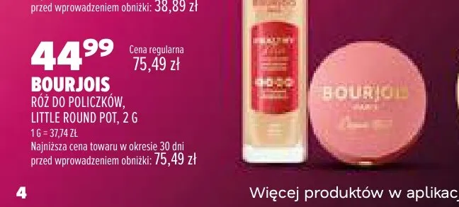 Róż do policzków Little Round Pot Bourjois promocja w Drogerie Natura