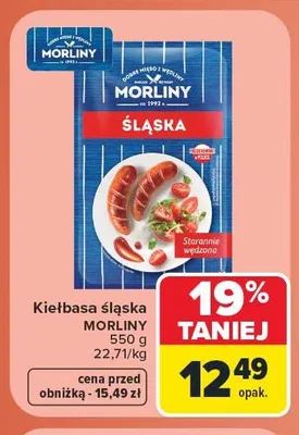 Kiełbasa śląska Morliny promocja w Carrefour