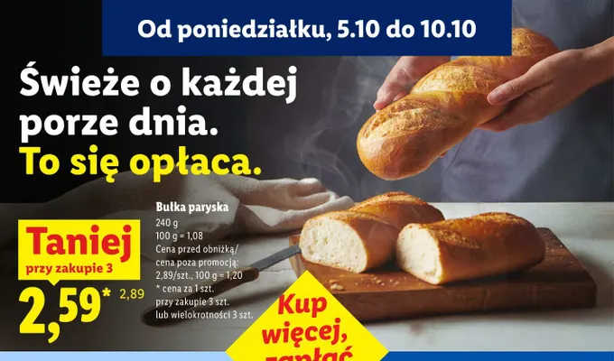 Bułka paryska promocja w Lidl