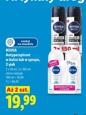 Antyperspirant w kulce Nivea 2-pak promocja w Lidl