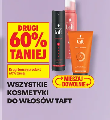 Kosmetyki do włosów Taft promocja w Biedronka