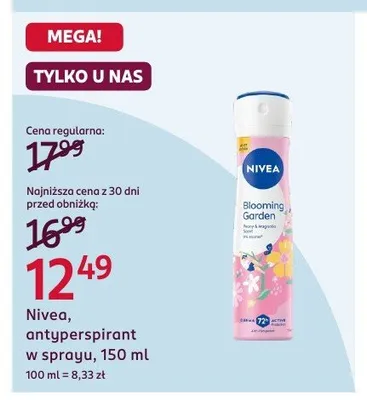 Antyperspirant w sprayu Nivea promocja w Rossmann