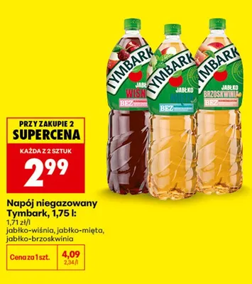 Napój niegazowany Tymbark jabłko-mięta promocja w Biedronka