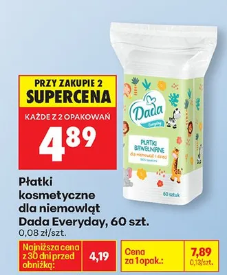 Płatki kosmetyczne dla niemowląt promocja w Biedronka