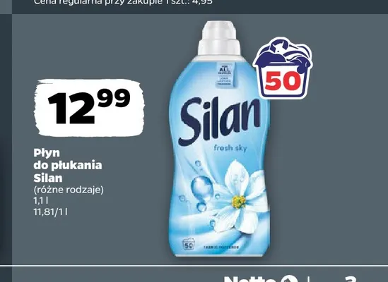 Płyn do płukania Silan promocja w Netto