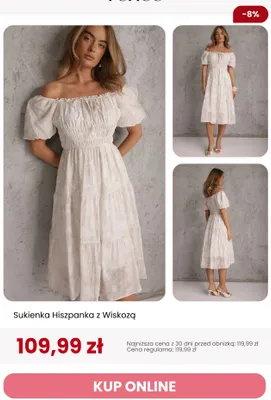Sukienka Hiszpanka z Wiskozą Renee promocja w Renee