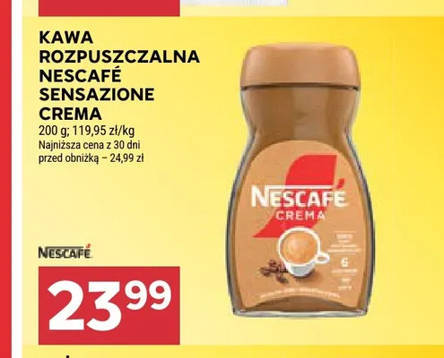 Kawa rozpuszczalna Nescafé Sensazione Crema promocja w Stokrotka