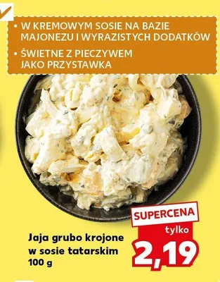 Jaja grubo krojone w sosie tatarskim promocja w Kaufland