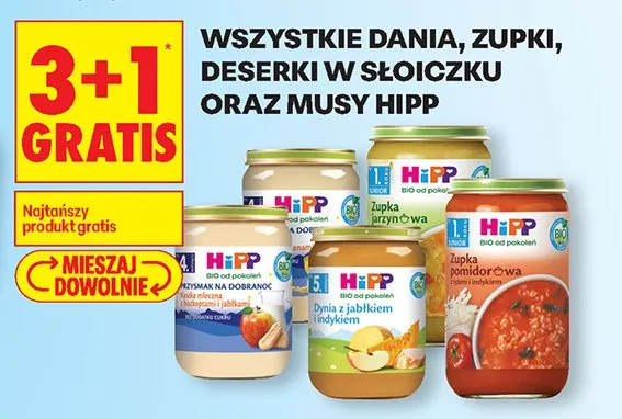 Dania, zupki, deserki w słoiczku i musy wszystkie rodzaje promocja w Biedronka