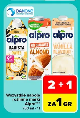 Napój roślinny No Sugars Almond Alpro promocja w Carrefour