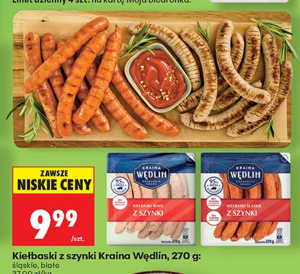 Kiełbaski białe z szynki Kraina Wędlin promocja w Biedronka
