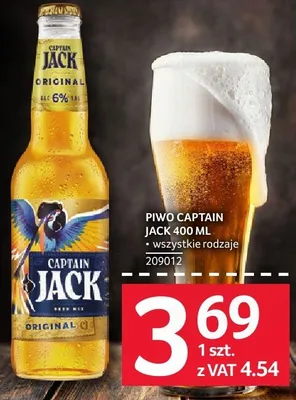 Piwo Captain Jack 400ml z wszystkie rodzaje promocja w Selgros