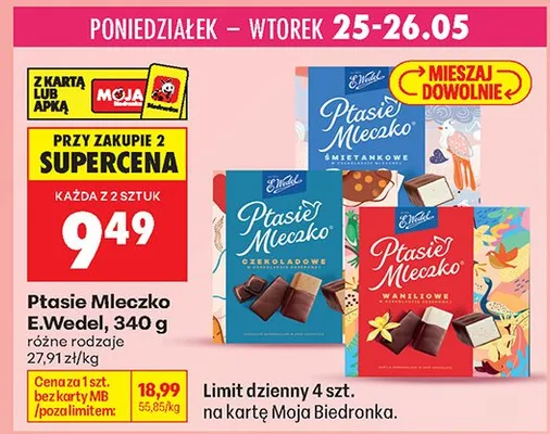 Ptasie Mleczko E.Wedel promocja w Biedronka