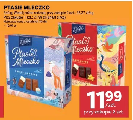 Ptasie Mleczko E.Wedel promocja w Stokrotka