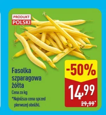 Fasolka szparagowa żółta promocja w Aldi