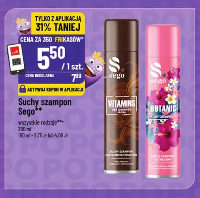 Suchy szampon do ciemnych włosów Vitamins Sego promocja w POLOmarket